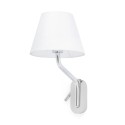 Lampe murale en acier E27 chromé brillant CHIBRON