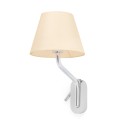 Lampe murale en acier E27 chromé brillant GOURDON