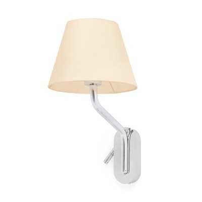 Lampe murale en acier E27 chromé brillant GOURDON