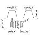 Lampe murale en acier E27 chromé brillant GOURDON
