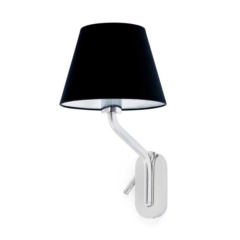 Lampe murale en acier E27 chromé brillant BOISSEY