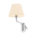 Lampe murale en acier E27 chromé brillant BRILLAC