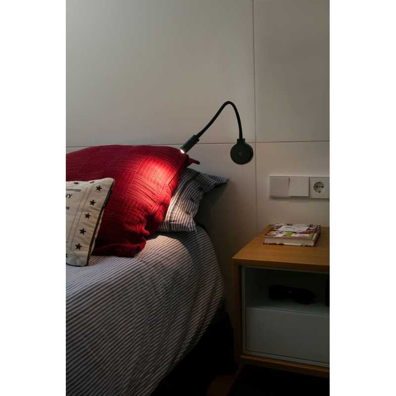 Lampe murale en aluminium LED intégré noir mat MUNHOA