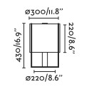 Lampe de table en acier E27 noir mat BOÔLOT