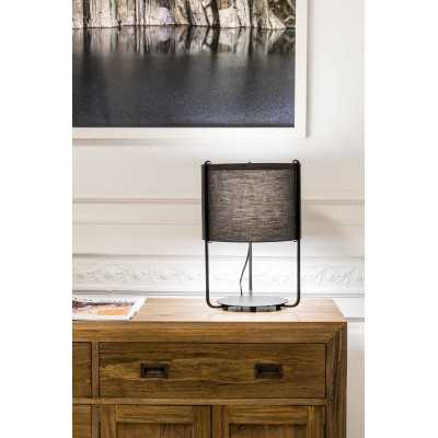 Lampe de table en acier E27 noir mat BOÔLOT