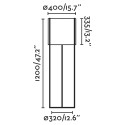Lampe de sol en acier E27 noir mat LE FAIS