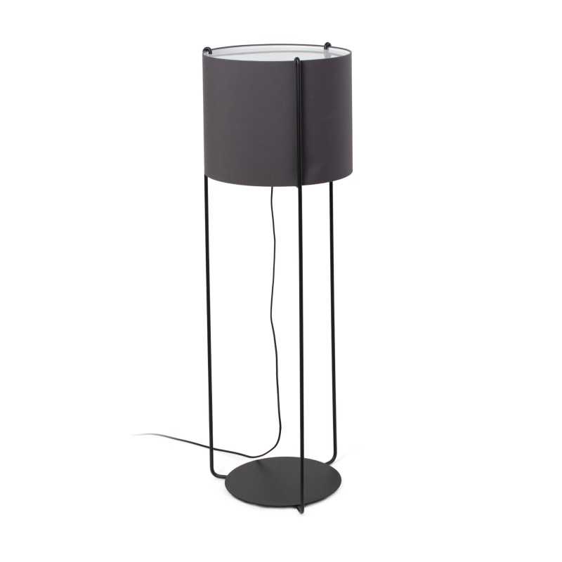 Lampe de sol en acier E27 noir mat ESCURES