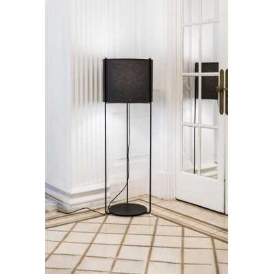 Lampe de sol en acier E27 noir mat ESCURES