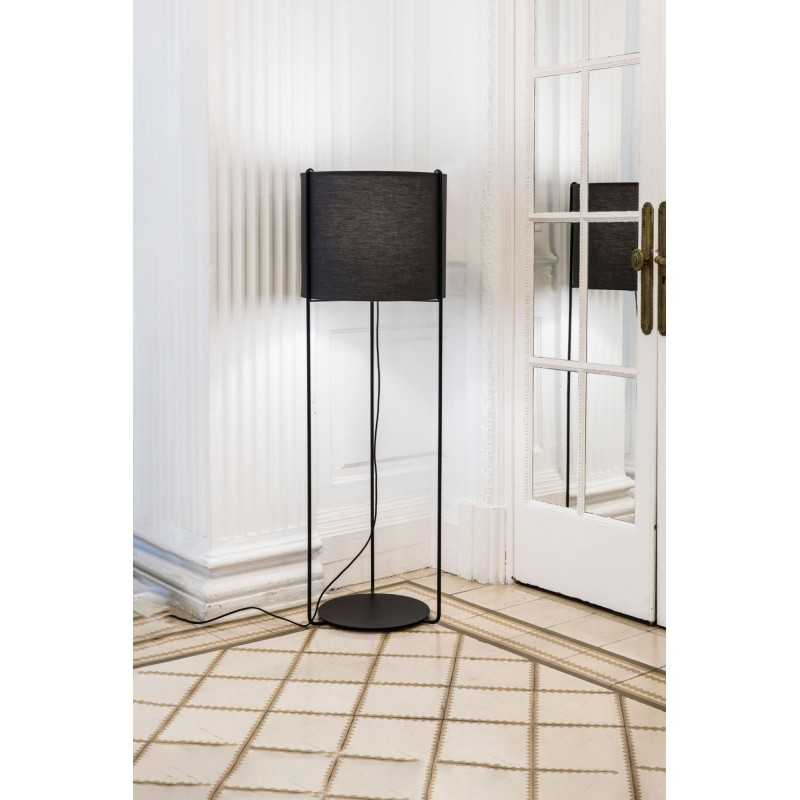 Lampe de sol en acier E27 noir mat ESCURES