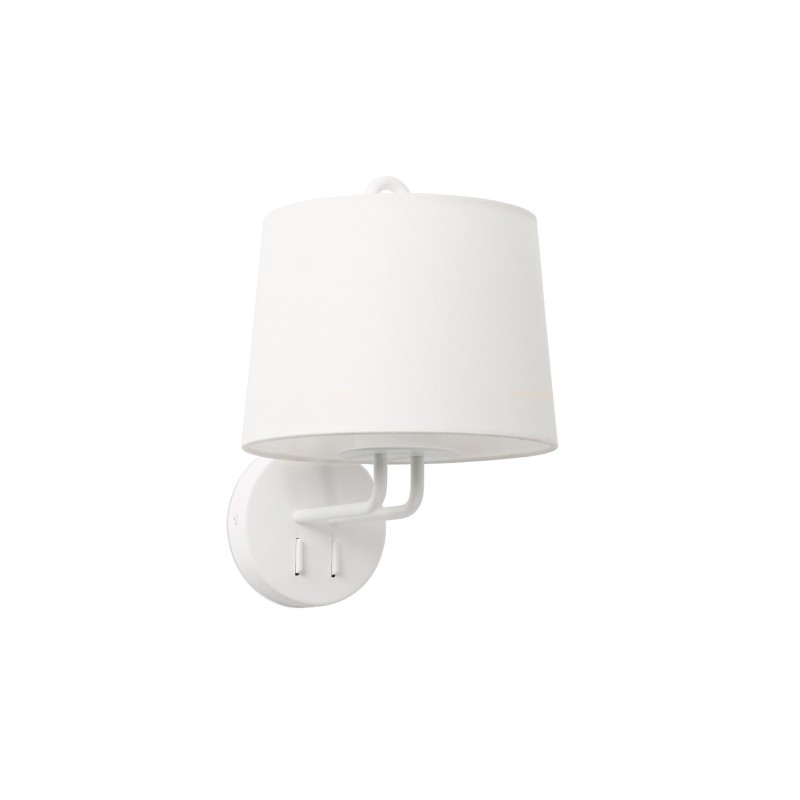 Lampe murale en acier E27 blanc mat VOIRAT