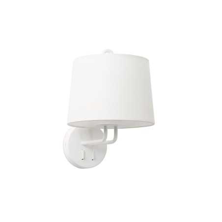 Lampe murale en acier E27 blanc mat VOIRAT
