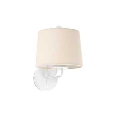 Lampe murale en acier E27 blanc mat SOLOGNY