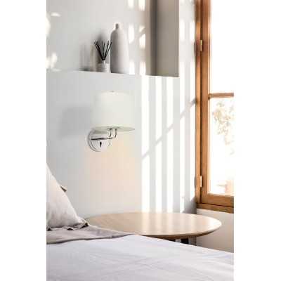Lampe murale en acier E27 chromé brillant LINCOU