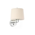 Lampe murale en acier E27 chromé brillant ALLEUZE