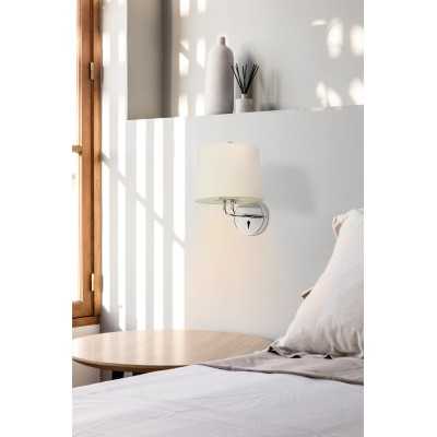 Lampe murale en acier E27 chromé brillant ALLEUZE