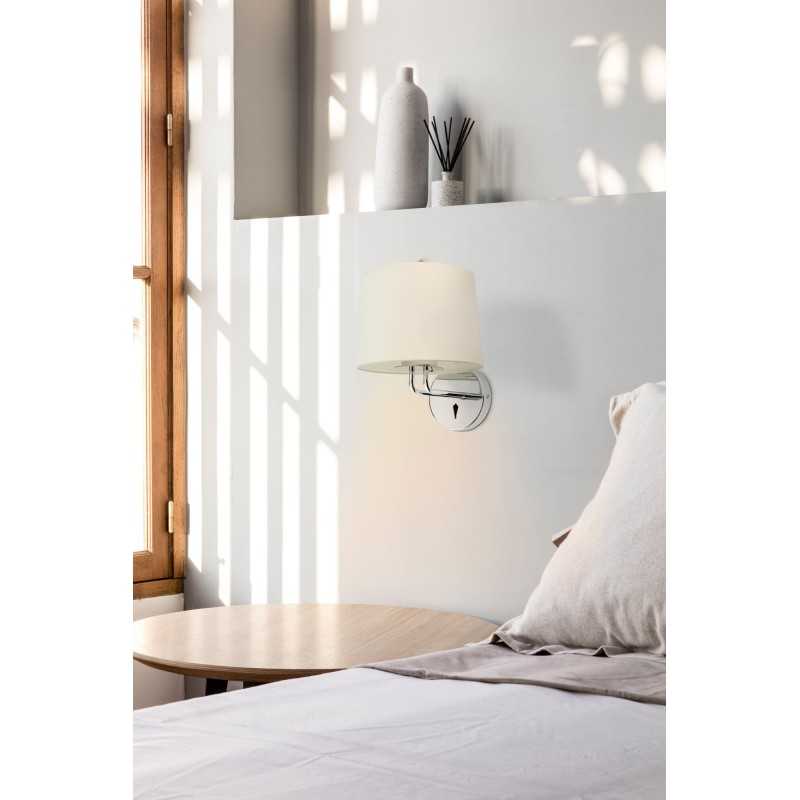 Lampe murale en acier E27 chromé brillant ALLEUZE