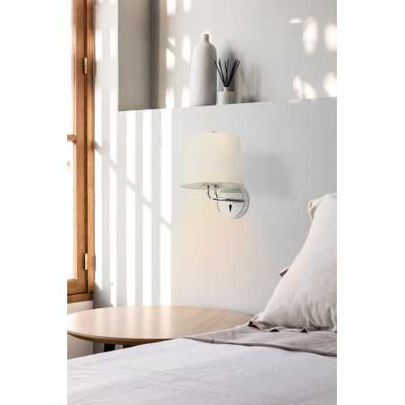 Lampe murale en acier E27 chromé brillant ALLEUZE