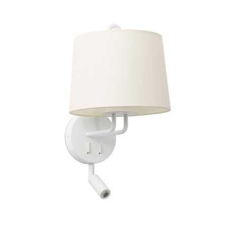 Lampe murale en acier E27 blanc mat SALLES