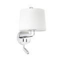 Lampe murale en acier E27 chromé brillant LE BEZ