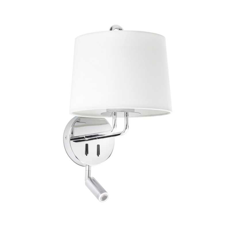 Lampe murale en acier E27 chromé brillant LE BEZ