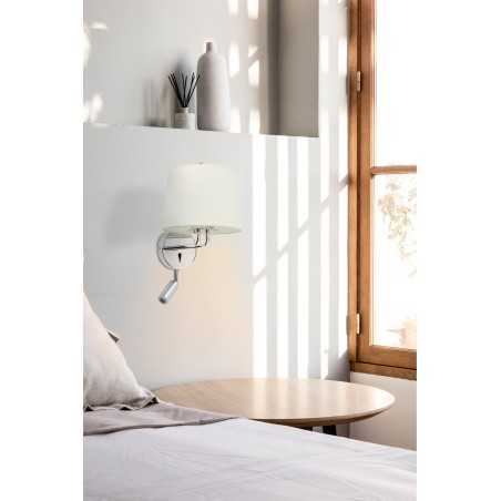 Lampe murale en acier E27 chromé brillant LE BEZ