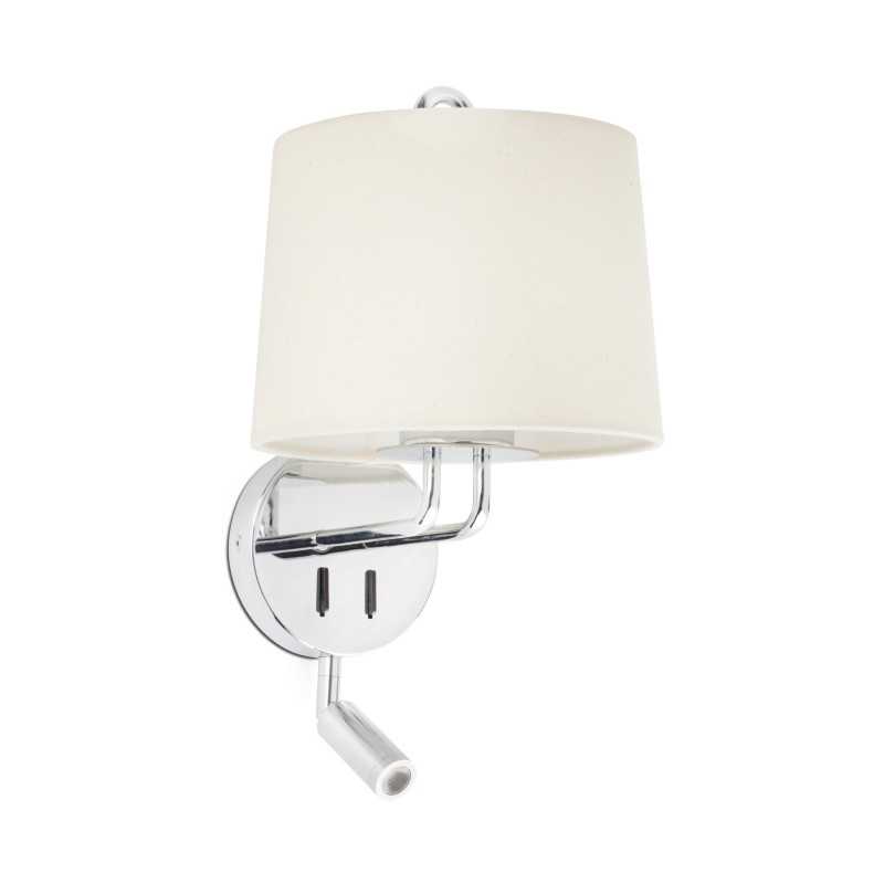 Lampe murale en acier E27 chromé brillant ARABAUX