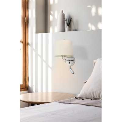 Lampe murale en acier E27 chromé brillant ARABAUX