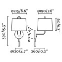 Lampe murale en acier E27 chromé brillant BRENAS