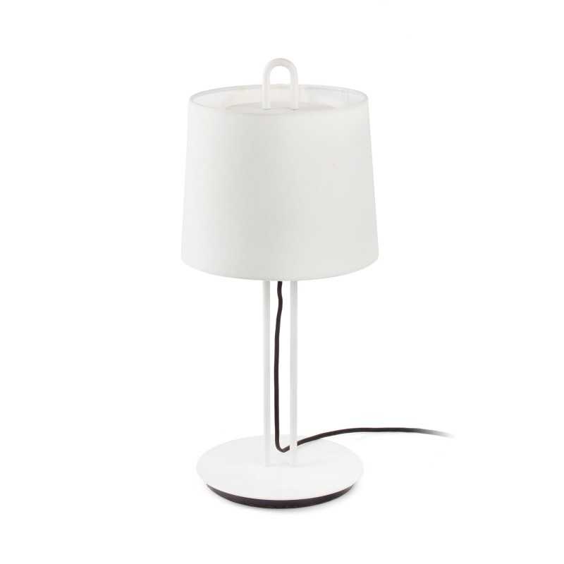 Lampe de table en acier E27 blanc mat BAGNARD