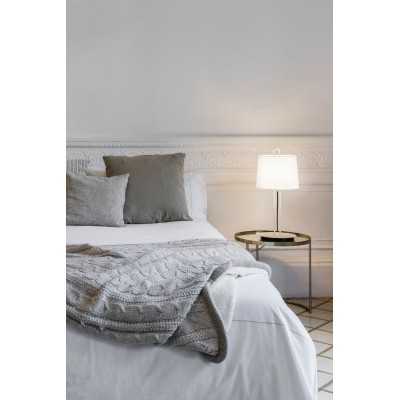 Lampe de table en acier E27 blanc mat BAGNARD