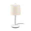 Lampe de table en acier E27 blanc mat RUGLES
