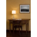 Lampe de table en acier E27 blanc mat RUGLES