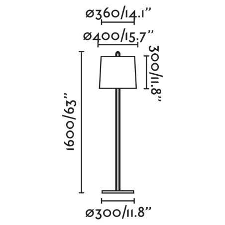 Lampe de sol en acier E27 blanc mat ANNONAY
