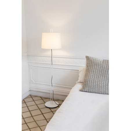 Lampe de sol en acier E27 blanc mat ANNONAY