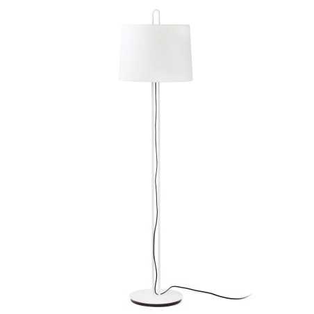 Lampe de sol en acier E27 blanc mat LAFAGE