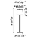 Lampe de sol en acier E27 blanc mat LAFAGE