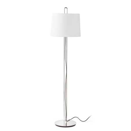 Lampe de sol en acier E27 chromé brillant BASSOU