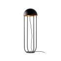 Lampe de sol en acier LED intégré noir mat LASSIAS