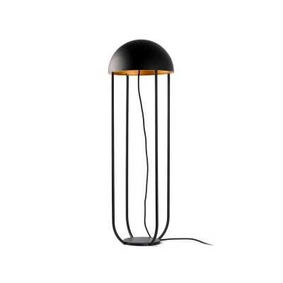Lampe de sol en acier LED intégré noir mat LASSIAS