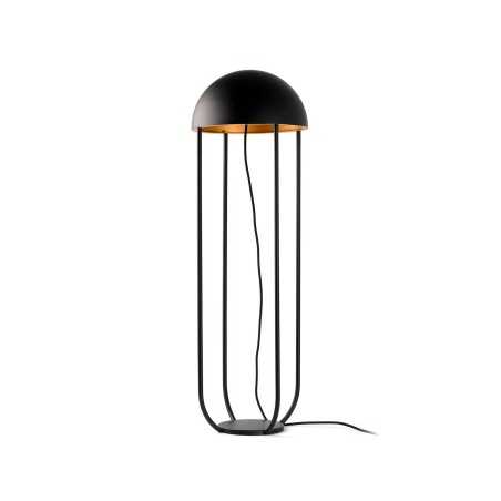 Lampe de sol en acier LED intégré noir mat LASSIAS