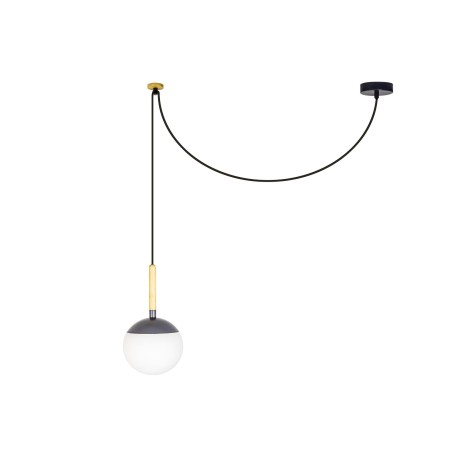 Lampe de plafond en aluminium E27 gris TARSACQ