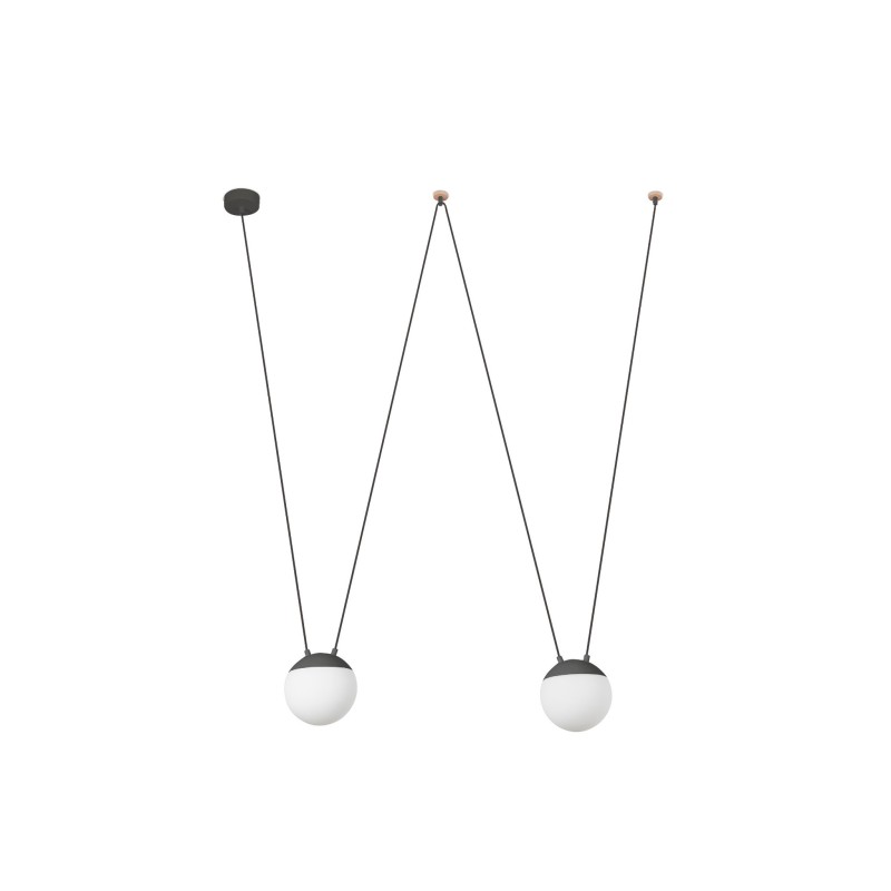 Lampe de plafond en aluminium E27 gris LE CROS