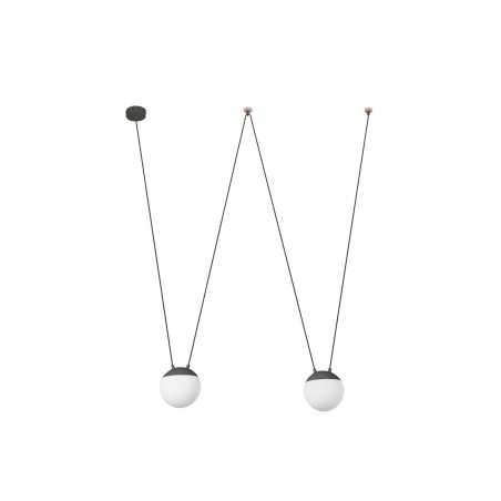 Lampe de plafond en aluminium E27 gris LE CROS