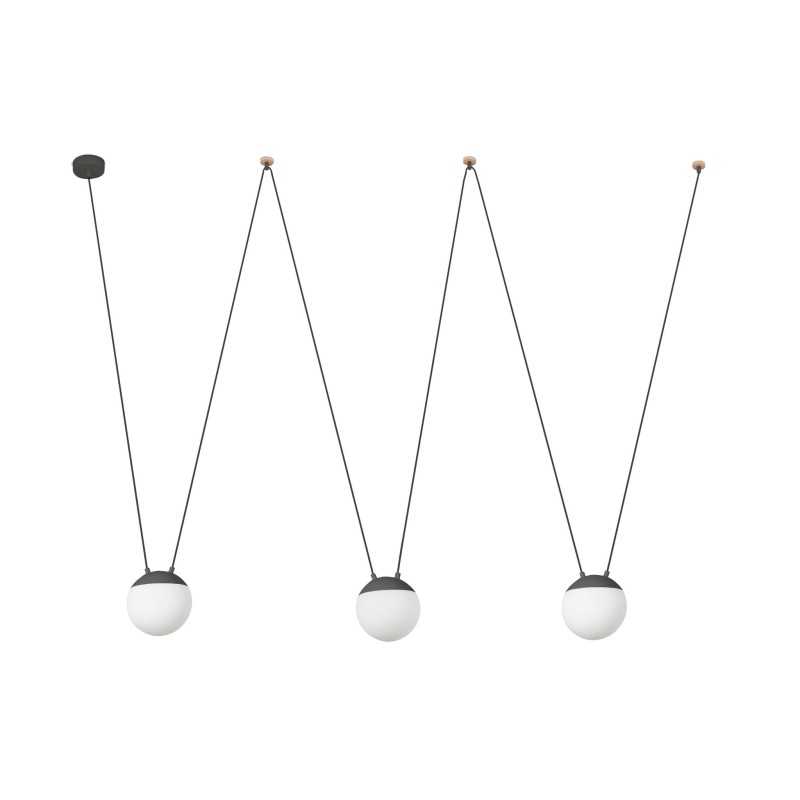 Lampe de plafond en aluminium E27 gris MACHOT