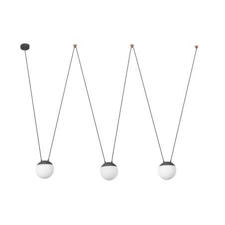 Lampe de plafond en aluminium E27 gris MACHOT