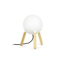 Lampe de table en aluminium E27 blanc mat DOMANCY