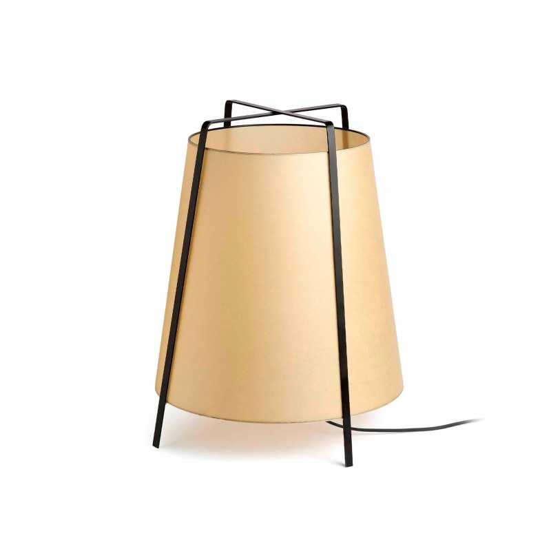 Lampe de table en acier E27 noir mat LEPAUD