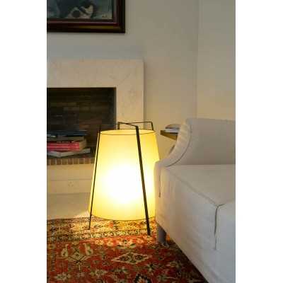 Lampe de table en acier E27 noir mat LEPAUD