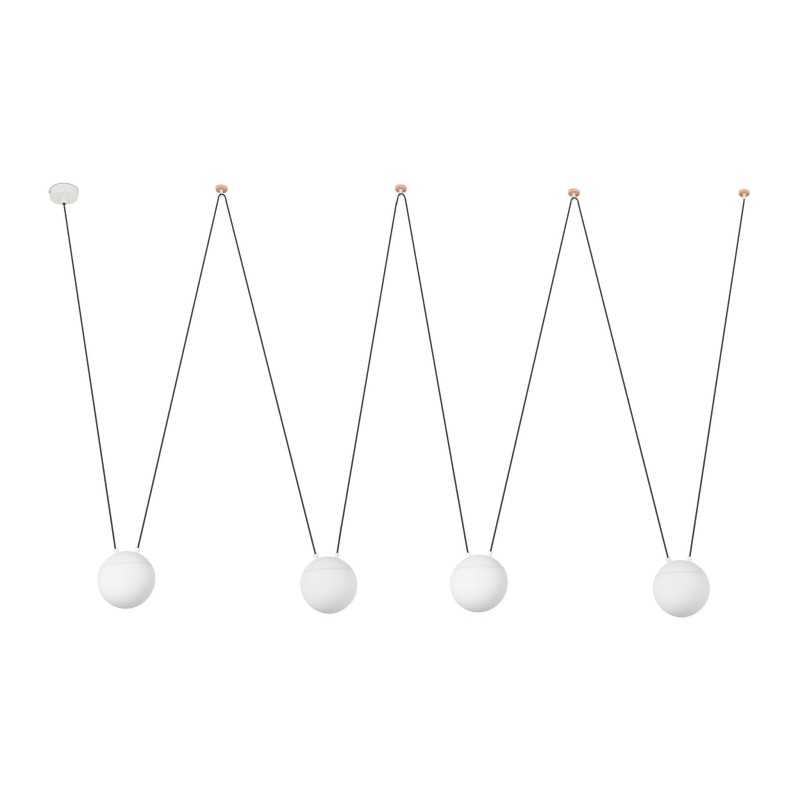 Lampe de plafond en aluminium E27 blanc mat PLEMET