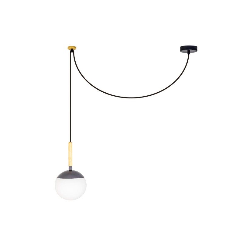 Lampe de plafond en aluminium E27 gris TREINS